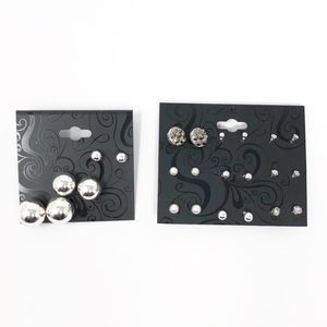 GNW Stud Earrings 12-Pair Set Different Sizes NEW
